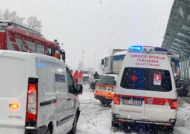 Incidente stradale Castronno A8 4 dicembre 2020