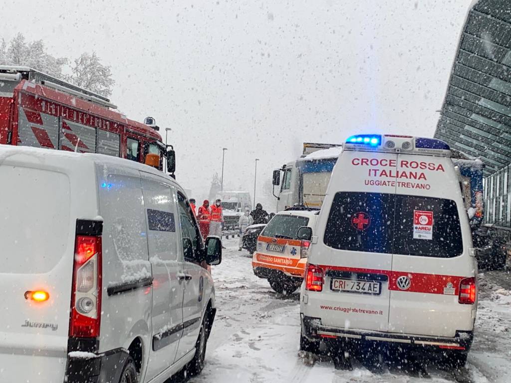 Incidente stradale Castronno A8 4 dicembre 2020