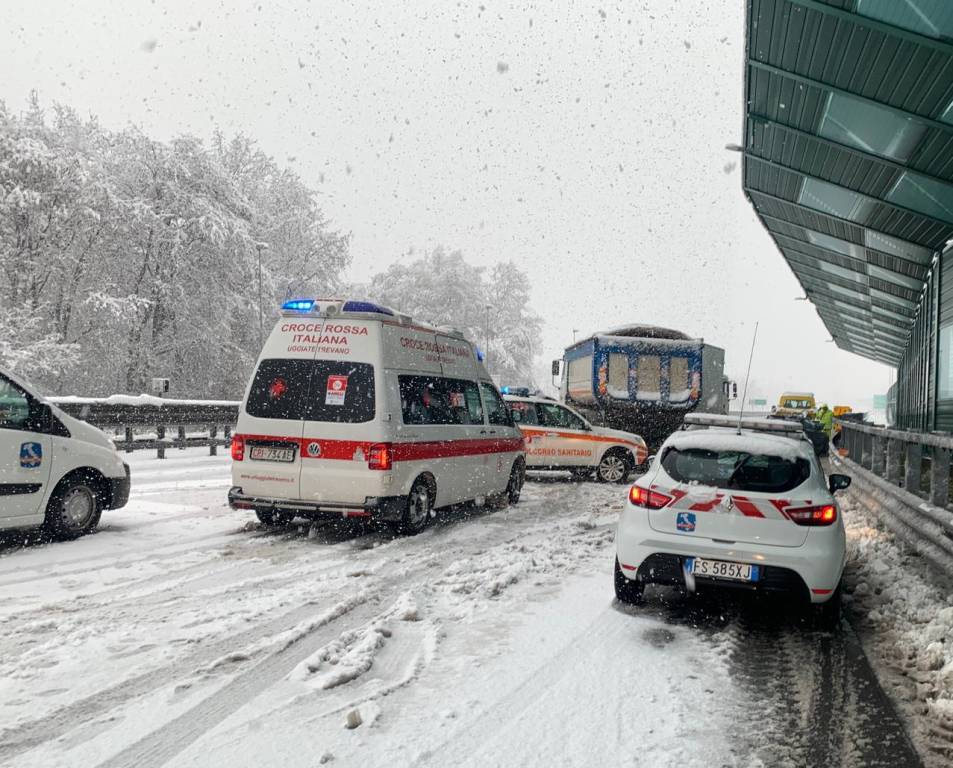 Incidente stradale Castronno A8 4 dicembre 2020