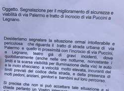 Incidente tra via Palermo e via Piuccini a Legnano