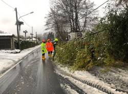 Interventi della Protezione Civile di Laveno per maltempo 