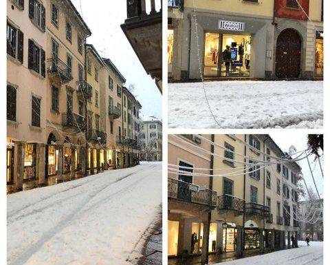 La neve a Varese, da piazza Monte Grappa al Sacro Monte