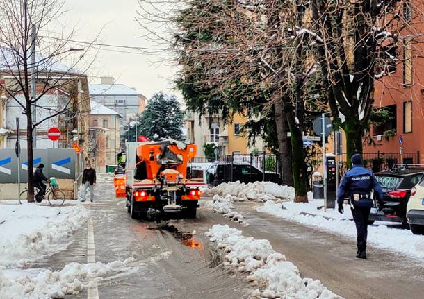 Neve e viabilità, la situazione a Saronno