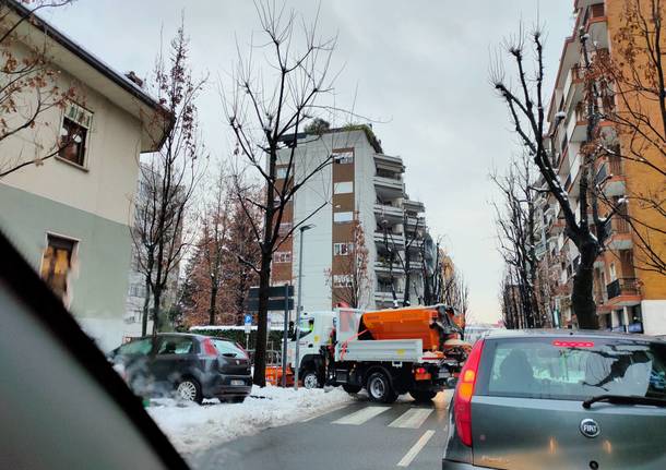 Neve e viabilità, la situazione a Saronno