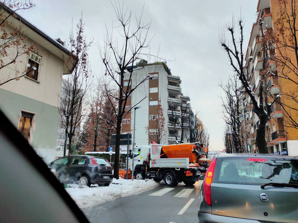 Neve e viabilità, la situazione a Saronno