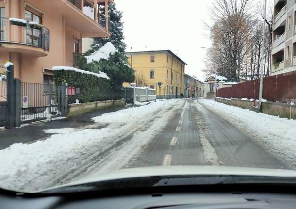 Neve, viabilità a Saronno: ecco la situazione