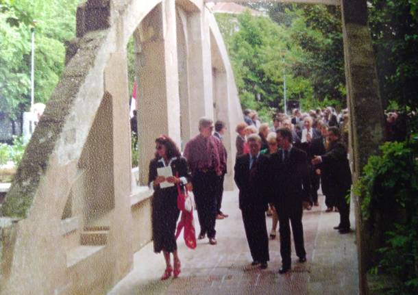 L’inaugurazione del ponte liberty nel 1993 dopo il restauro del Lions