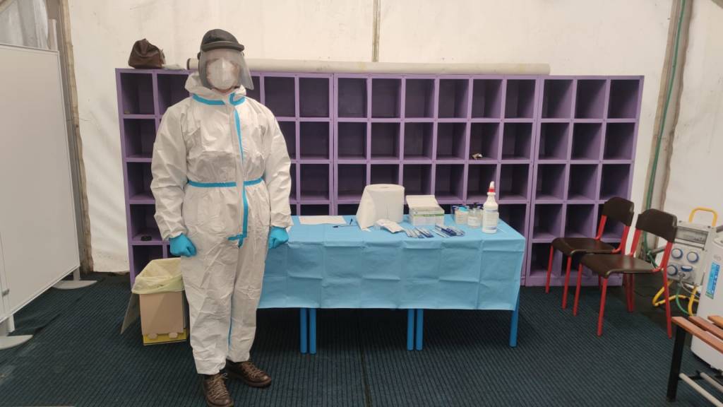 Saronno, apre il punto tamponi all'ex bocciodromo