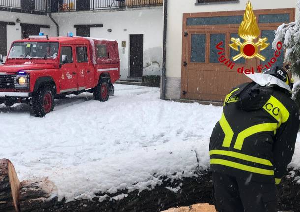 vigili del fuoco tradate neve