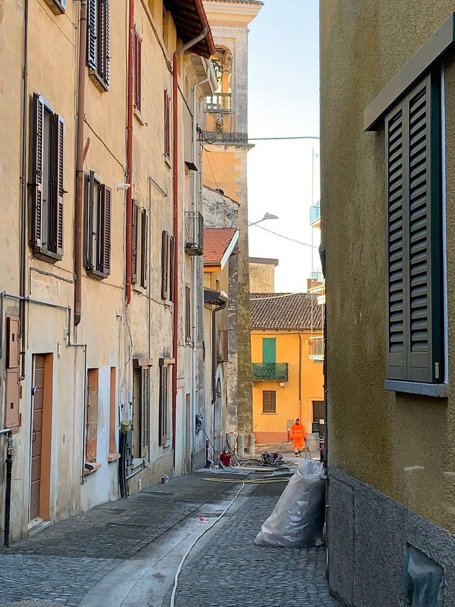 Bisuschio - I lavori nel centro storico - Gennaio 2021