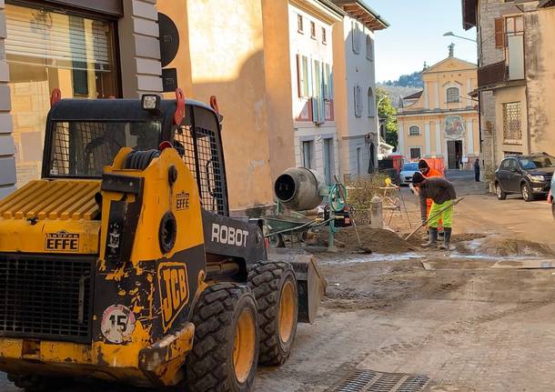 Bisuschio - I lavori nel centro storico - Gennaio 2021