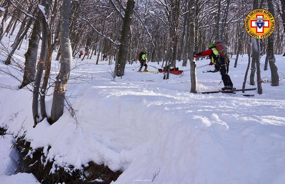 Esercitazione all\'Alpone per il Soccorso Alpino