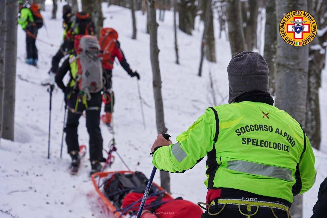 Esercitazione all\'Alpone per il Soccorso Alpino