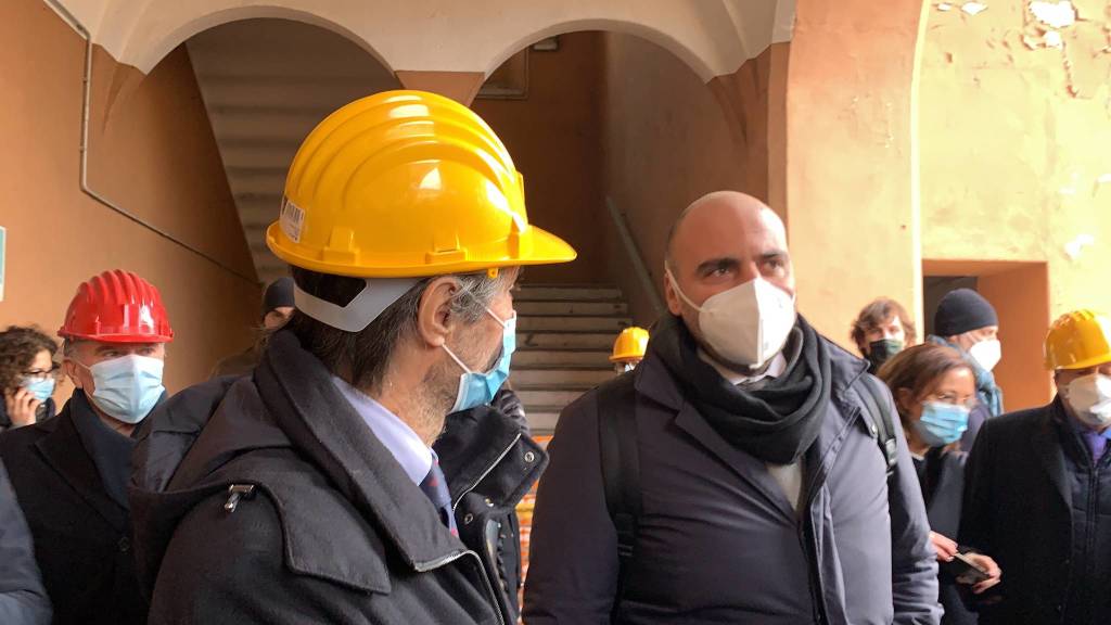 Fontana in visita al cantiere dell'ex caserma Garibaldi