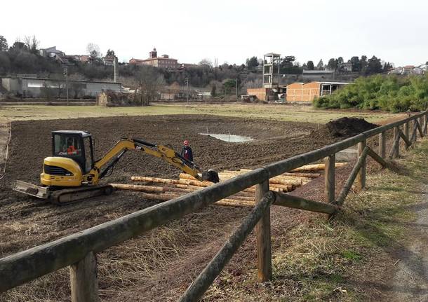 Fagnano Olona lavori area umida valle olona