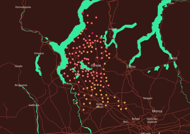 mappa varese riscaldamento globale