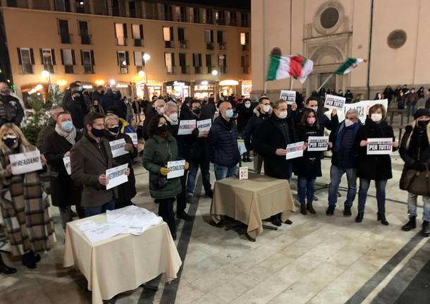 protesta commercianti busto arsizio covid