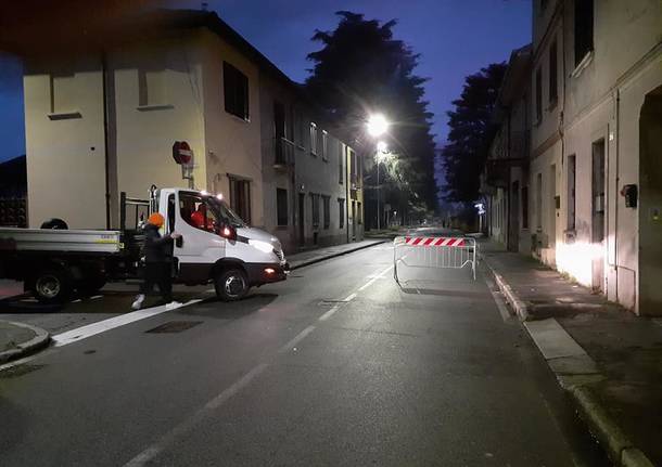 rami pericolanti in via gramsci a rescaldina