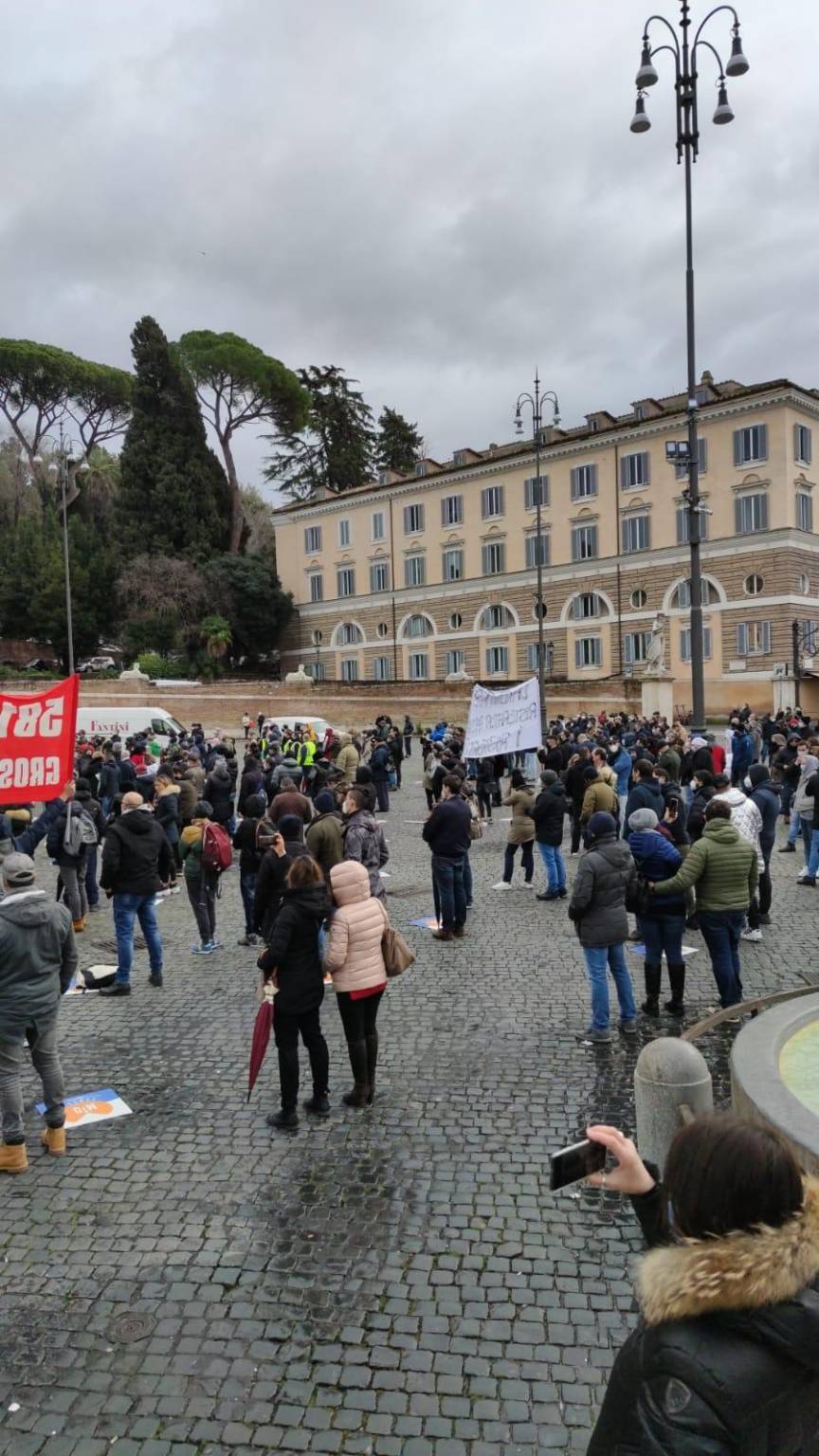 Ristoratori in protesta a Milano 
