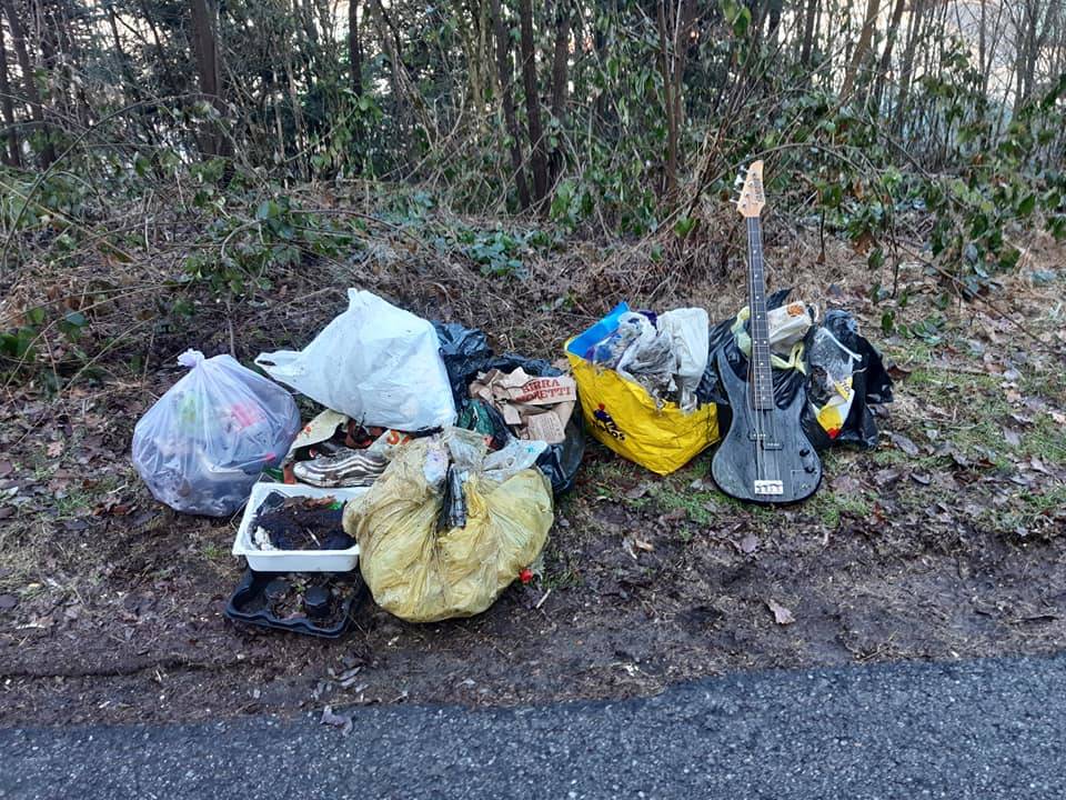 Rifiuti raccolti nella Valle del Lanza
