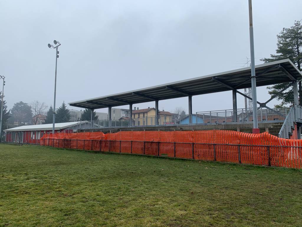 Il cantiere del rugby a Giubiano