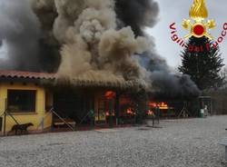 incendio canile Olgiate Comasco