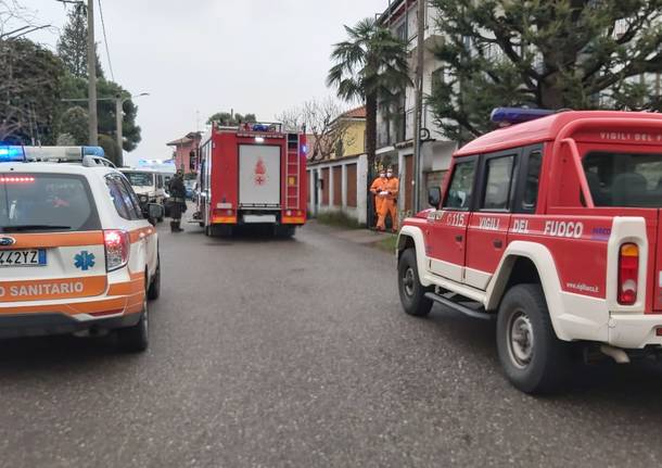 Incendio quadro elettrico a Cerro Maggiore (6 febbraio 2021)