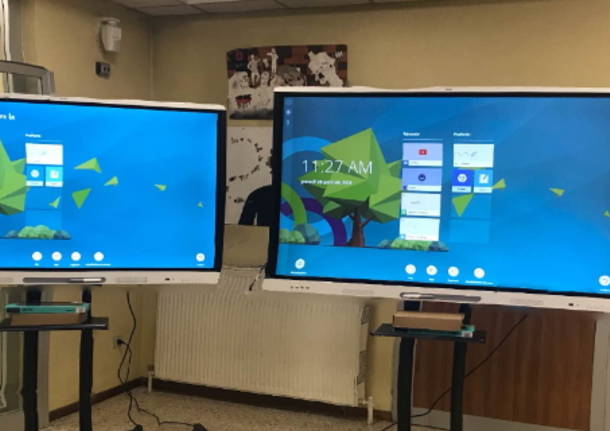 monitor mobili e interattivi scuole villa cortese 6 febbraio 2021