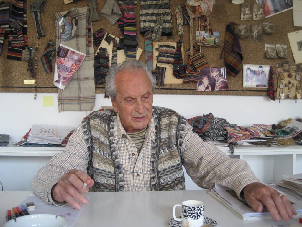 Nello studio di Ottavio Missoni - le nuove foto per il centenario