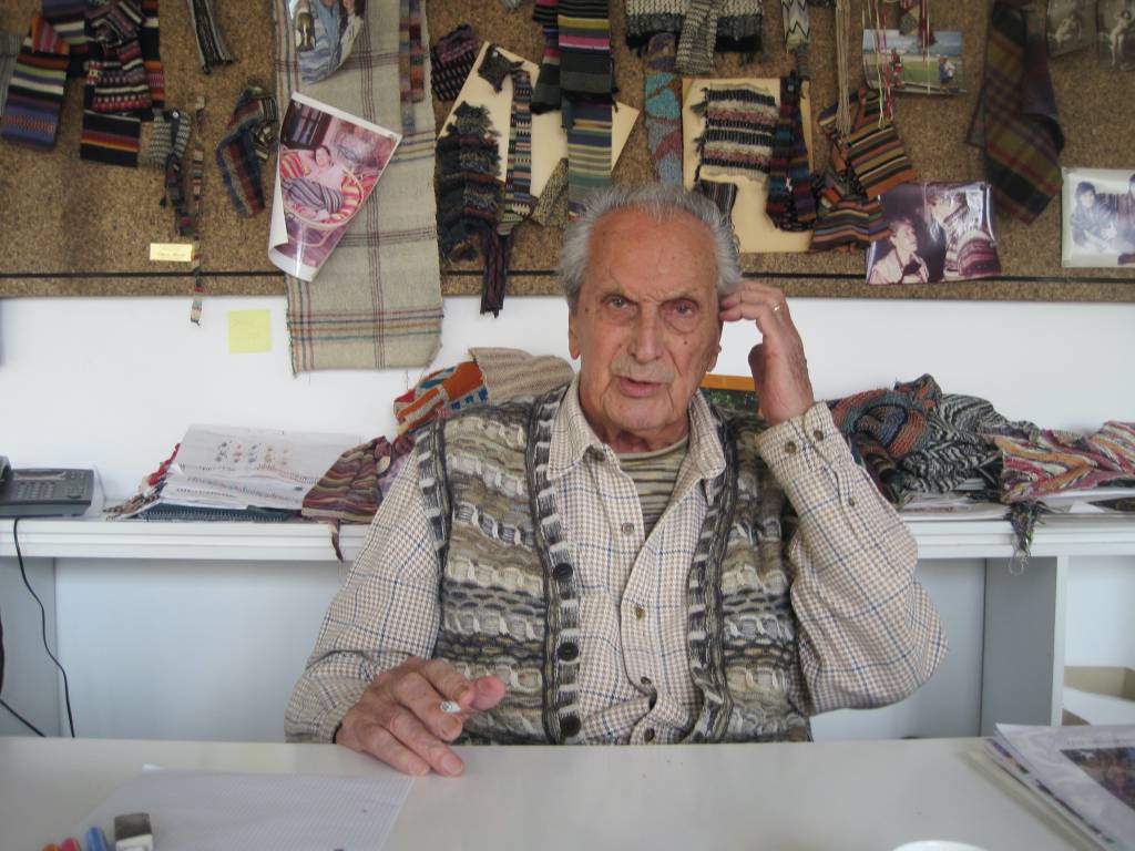 Nello studio di Ottavio Missoni - le nuove foto per il centenario