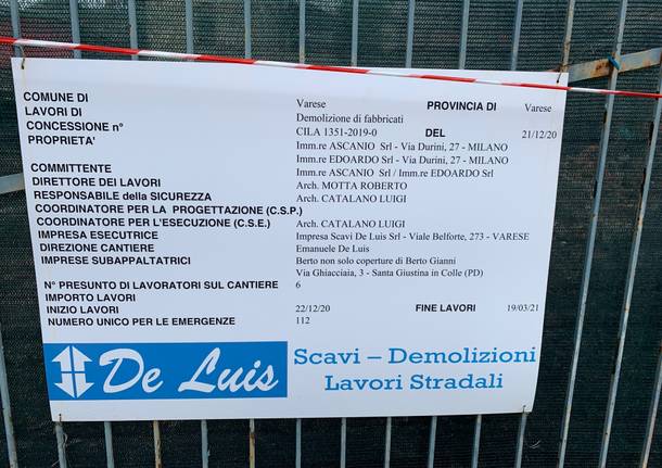 Piazza pulita in via Bainsizza e Monte Santo: comincia la demolizione della Ex Galante 