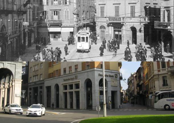 Varese Metamorfosi urbana: nella via Verbano, oggi via Marcobi, passava a malapena il tram bianco