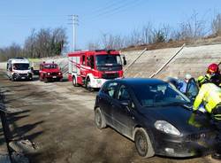 Auto nel canale Villoresi - falso allarme