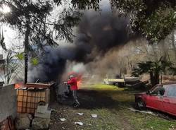 Macchine in fiamme a Brenta