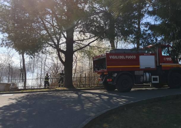 L\'incendio boschivo di Cugliate Fabiasco