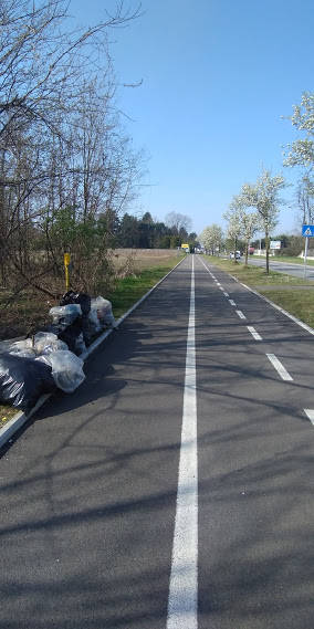 Rifiuti raccolti nel Parco Alto Milanese 29 marzo