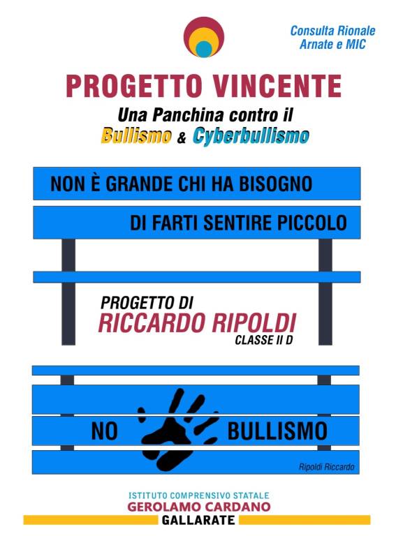 Una panchina blu contro il bullismo