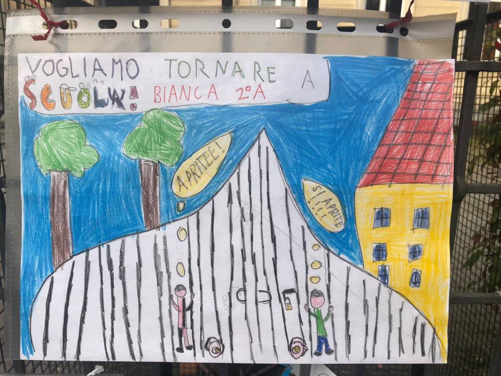 Vogliamo tornare a scuola: i disegni dei Bambini alla Morandi