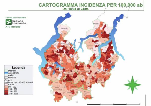 cartogramma contagi 28 aprile