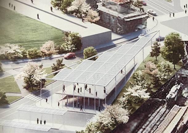 Il piazzale Kennedy nei rendering del piano stazioni