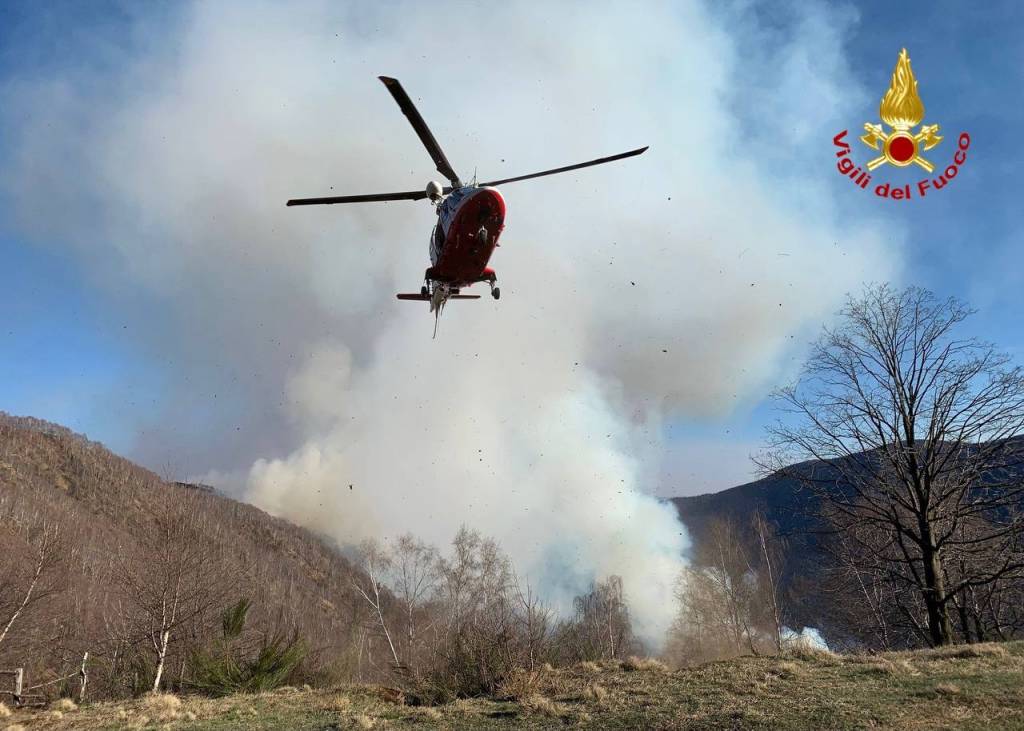 Incendio in Val Cannobina - Vigili del Fuoco 