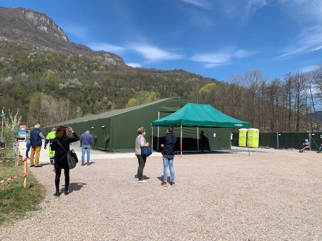 L'hub vaccinale di Rancio Valcuvia