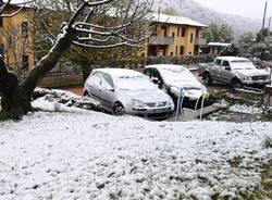 Neve a Marchirolo ad aprile