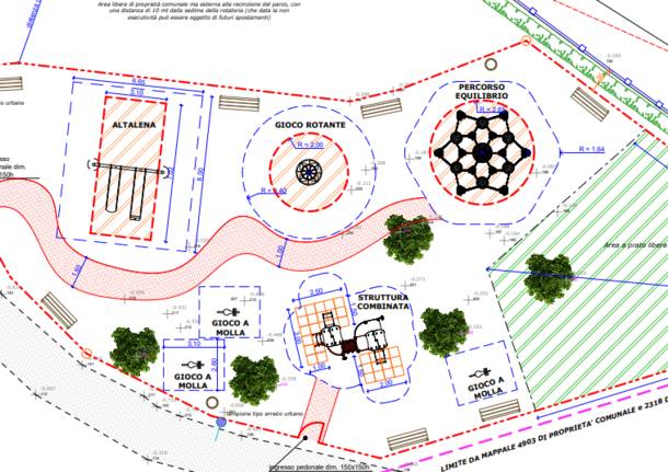 Parco giochi Sesto Calende - centro - Via Remo Barbieri