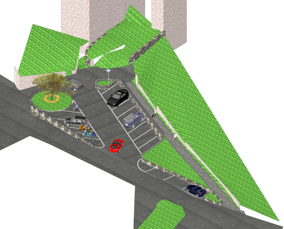 Il terreno donato diventa un parcheggio