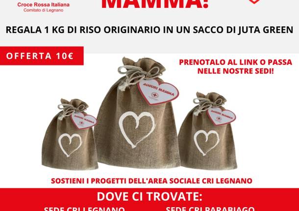 croce rossa sacchetto riso festa della mamma