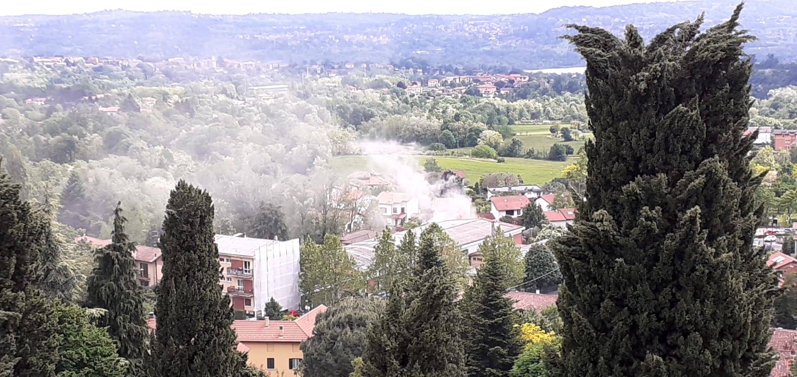 Incendio a Casciago