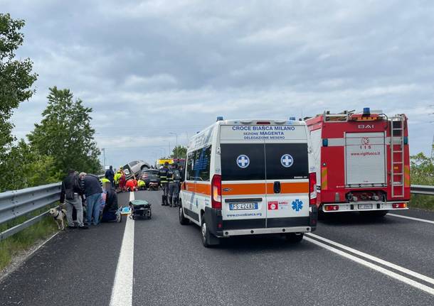 Incidente in superstrada di Malpensa a Marcallo