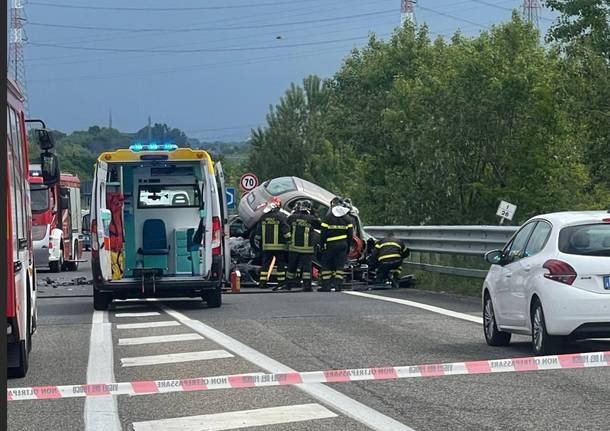 Incidente in superstrada di Malpensa a Marcallo