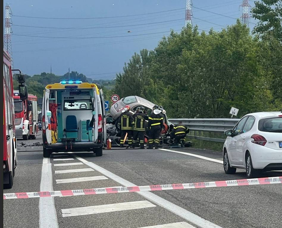 Incidente in superstrada di Malpensa a Marcallo